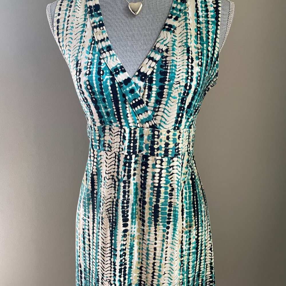Calvin Klein Jeans Sundress Blue Print Shibori Size LARGE - Picture 4 of 6